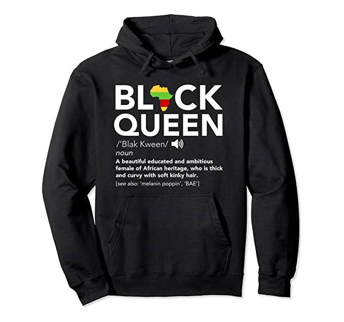 Black Queen Definition Hoodie - Visibly Black