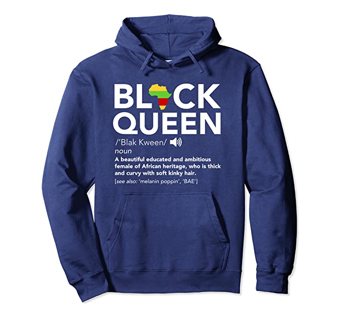 Black Queen Definition Hoodie - Visibly Black