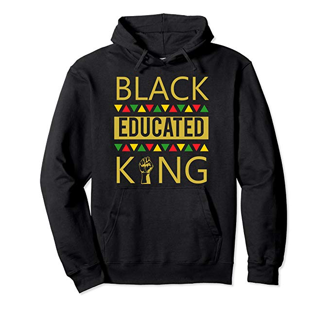 Black Educated King Hoodie - Visibly Black