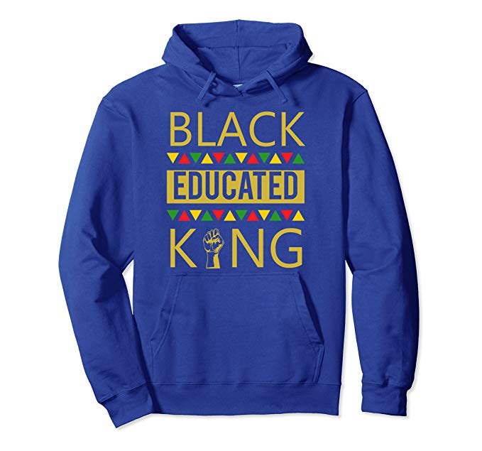 Black Educated King Hoodie - Visibly Black