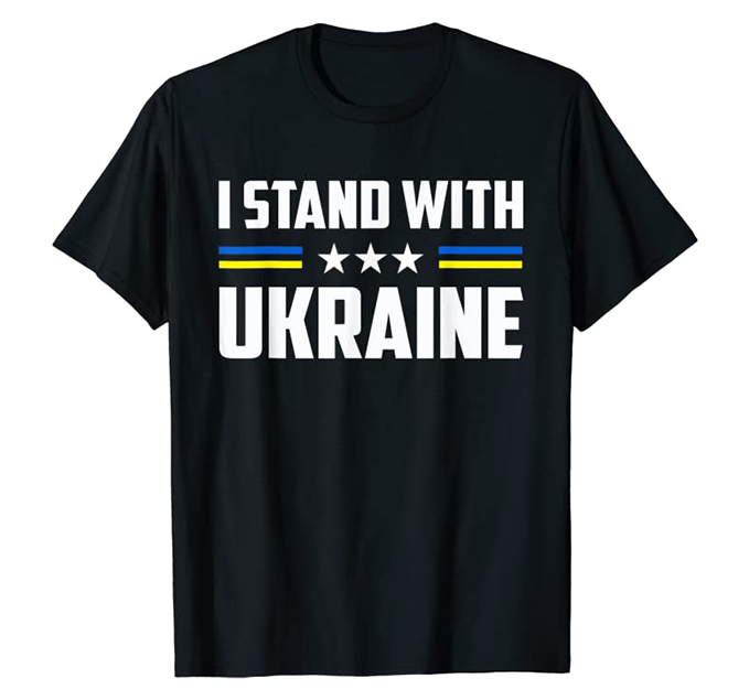 Ukraine Triple Star T-Shirt Ukraine T-Shirt – Visibly Black