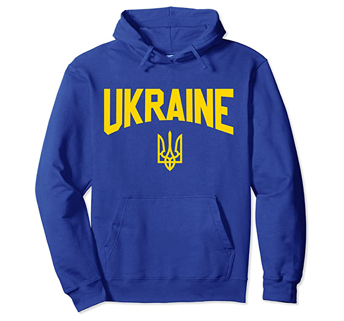 Royal Blue Ukraine Trident Hoodie