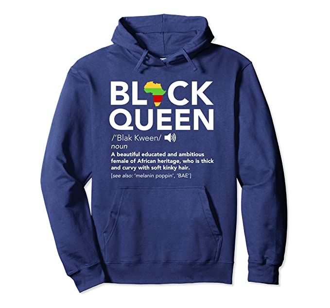 Black Queen Definition Hoodie - Visibly Black 