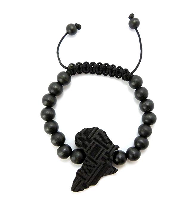 African Map Bracelet - Visibly Black