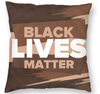 Black Lives Matter Brown Pillow