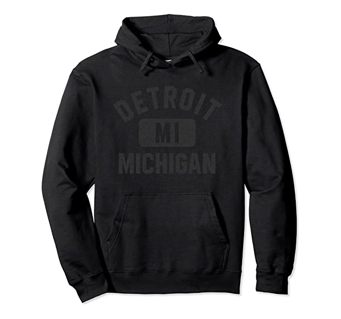 Detroit Tigers Gangster Hoodie - Detroit Clothing - Visibly Black XL