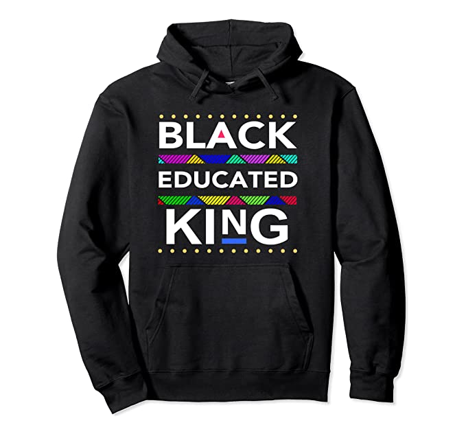 Black Educated King Hoodie - Visibly Black