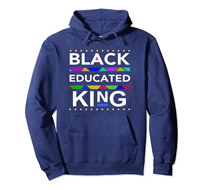 Black Educated King Hoodie - Visibly Black