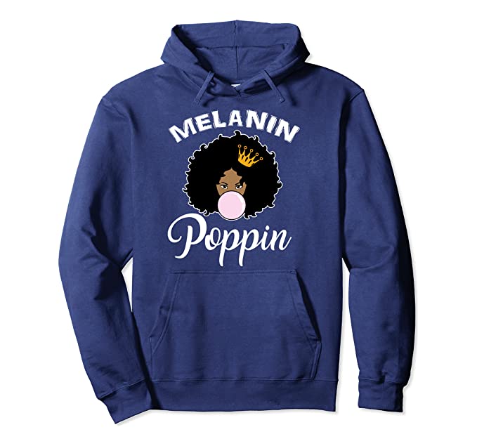 Melanin Poppin' Hoodie Visibly Black - Main Image