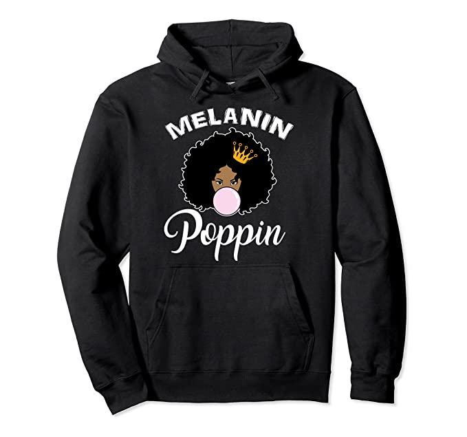 Melanin Poppin Hoodie - Visibly Black