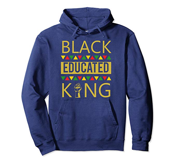 Black Educated King Hoodie - Visibly Black