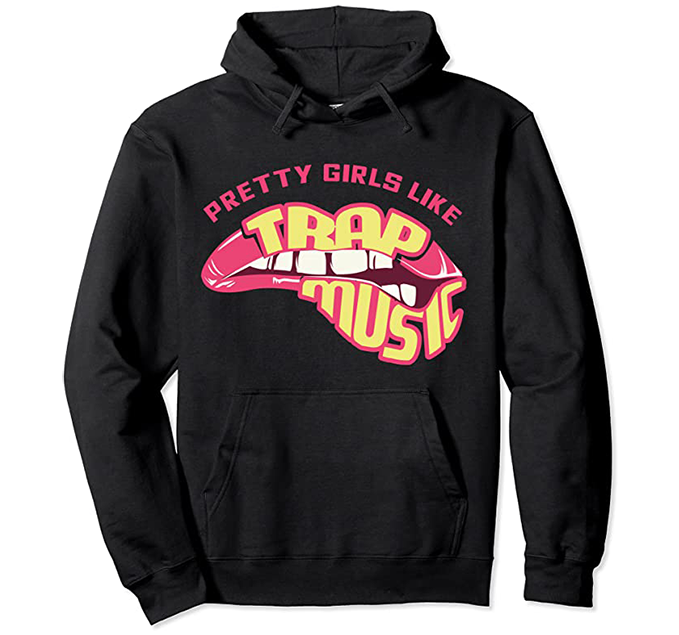 Hoodie with online lips