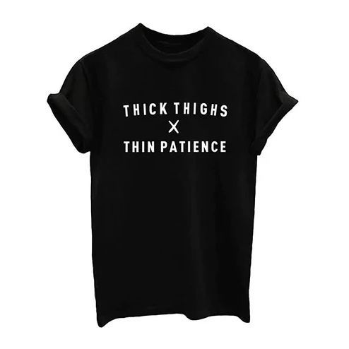Thick Thighs Tee - Visibly Black